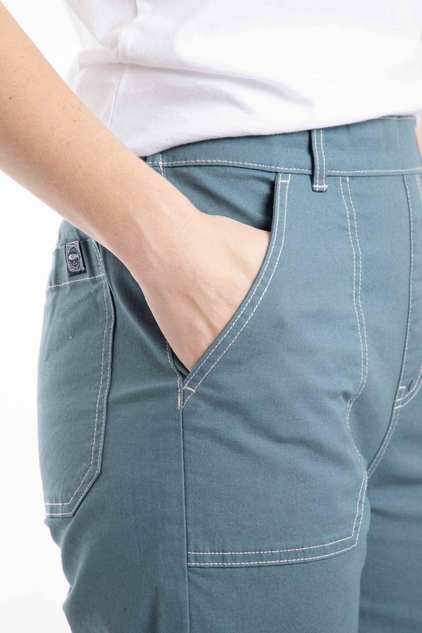 Weird Fish Weird Fish Light Blue Chino Trousers for Women