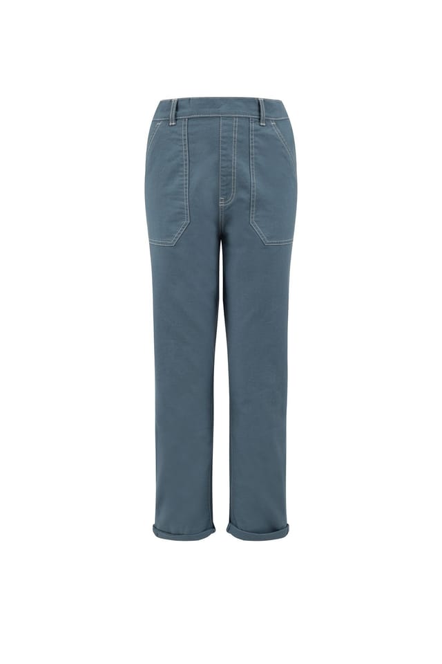 Weird Fish Weird Fish Women's Malorri Chino Trousers in Light Blue - 2