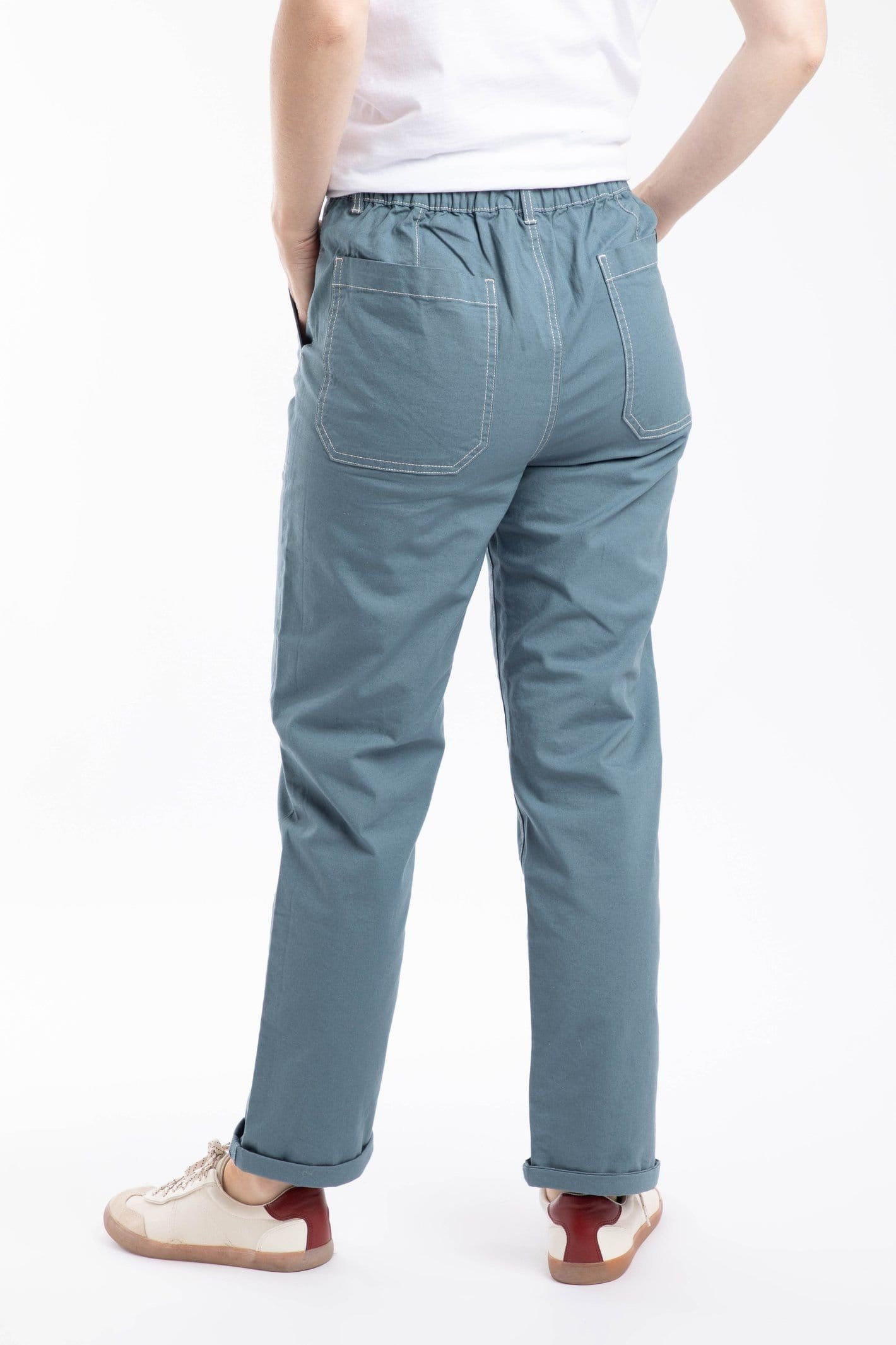 Weird Fish Weird Fish Women's Malorri Chino Trousers in Light Blue - 4
