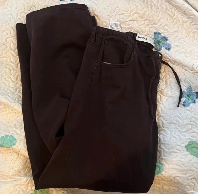 Bershka Brown Stretchy Drawstring Trousers