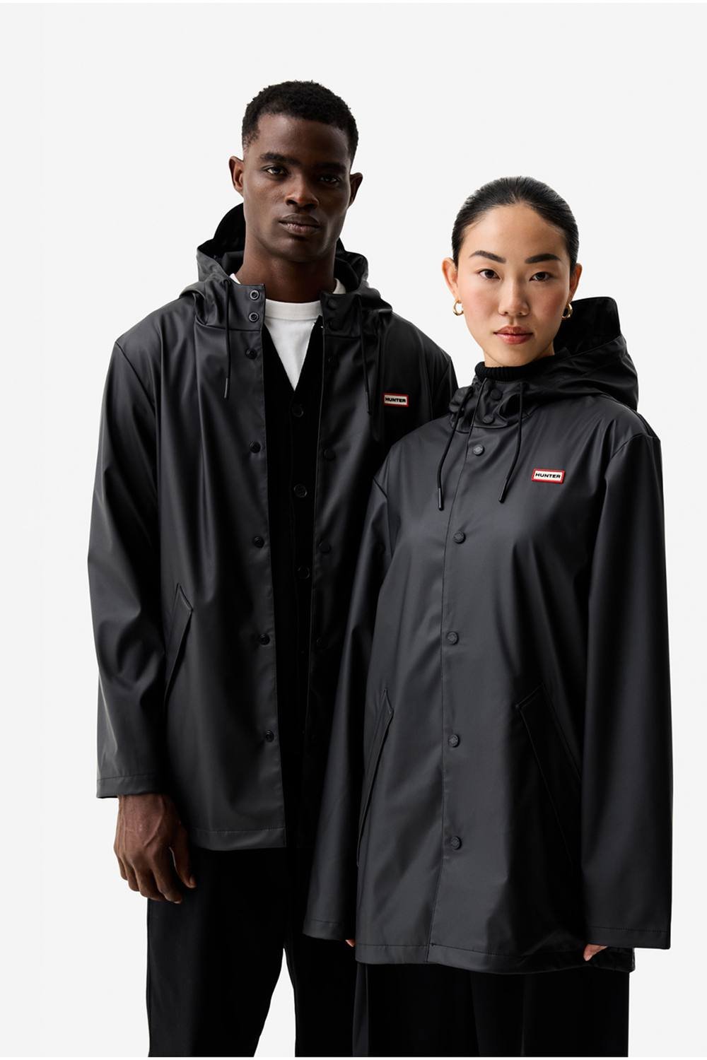 Hunter Hunter Women's Jo Pu Rain Coat Black in Merlot - 2