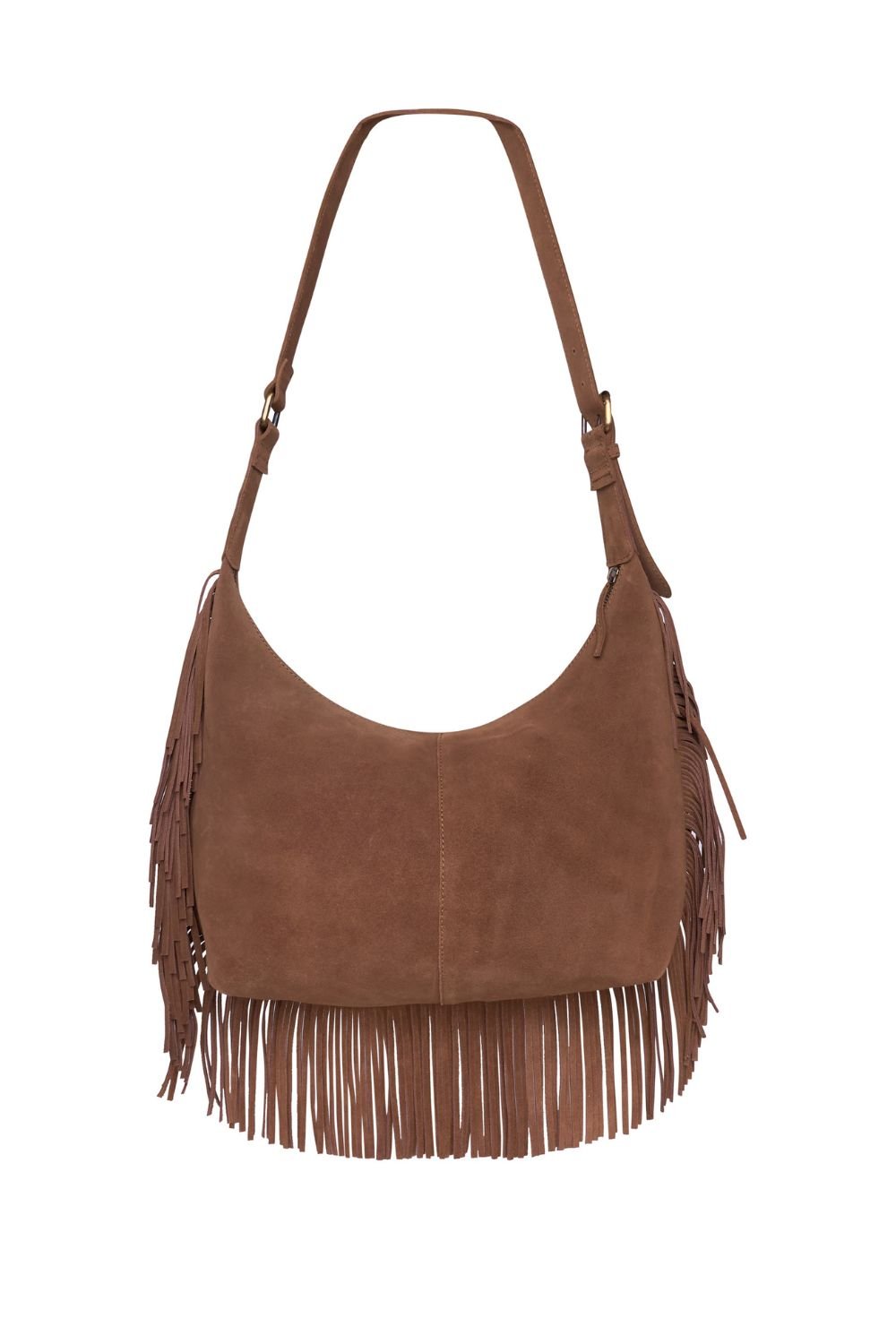 Barneys Originals Barneys Originals Women's Real Suede Fringe Bag In Mocha in Brown - 3