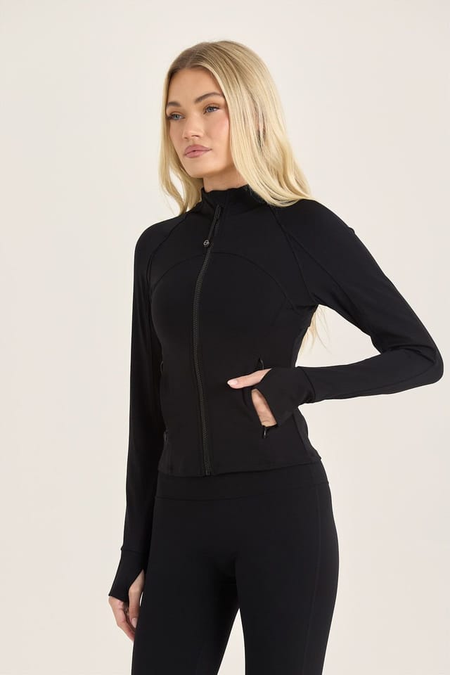 Loom Archives Loom Archives Women's Day Flow Zip Up Jacket in Black - 3