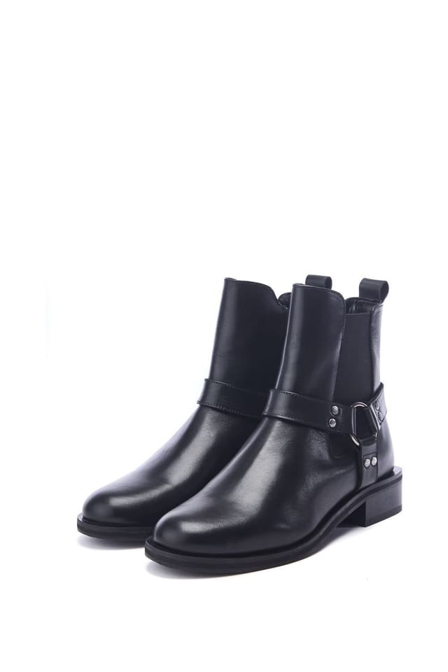 Moda in Pelle Moda In Pelle Women's 'Palanne' Leather Ankle Boots in Black - 2