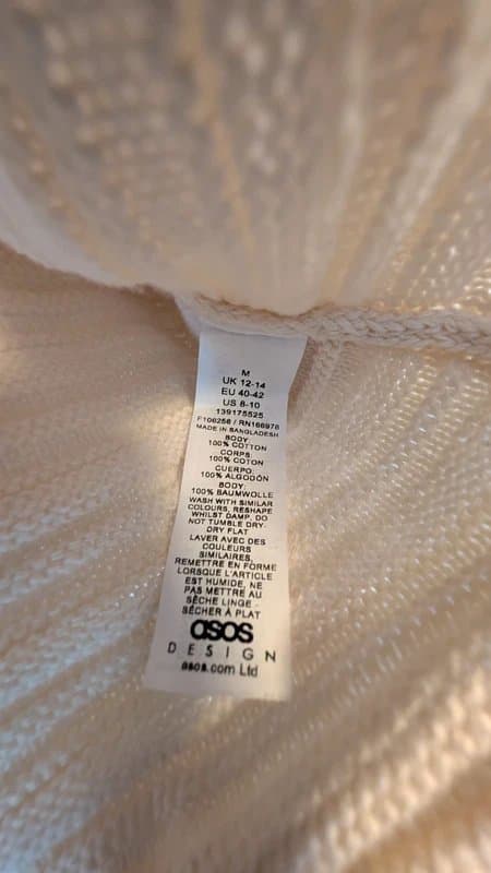 ASOS 100% cotton sailor collar jumper