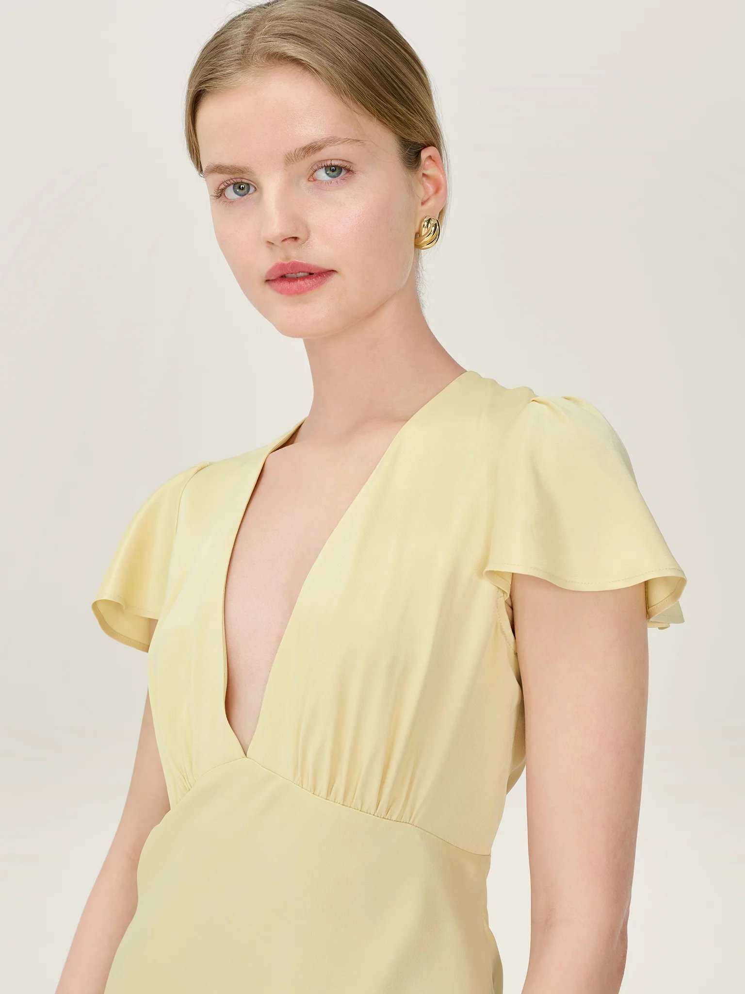 OMNES Fai Dress in Double Cream - 3