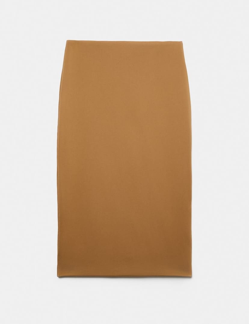 Marks & Spencer M&S Jersey Midi Pencil Skirt Neutral - 1