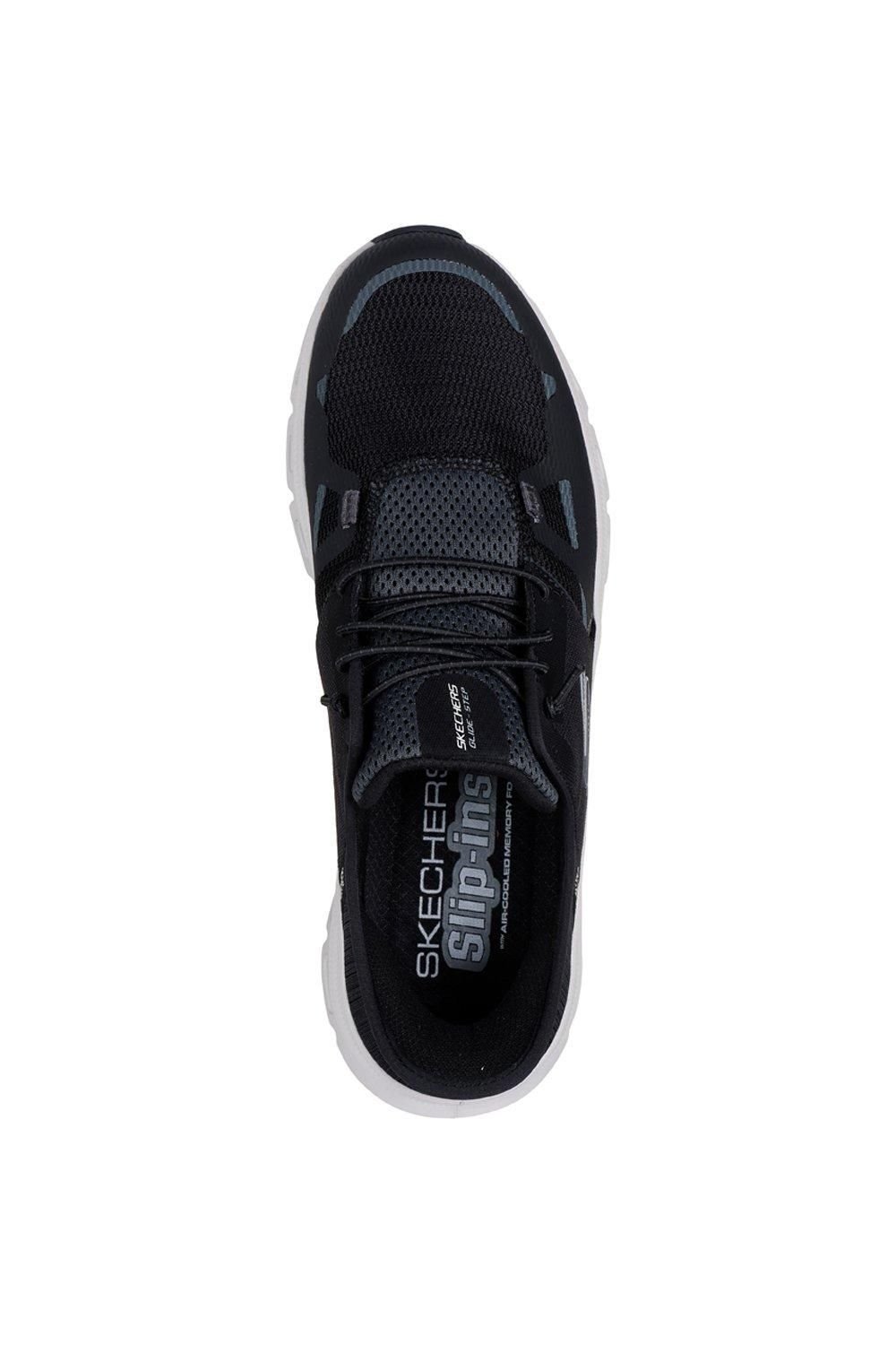 Skechers Skechers Men's Glide Step Slip-ins Mesh Bungee Sneaker Black - 4