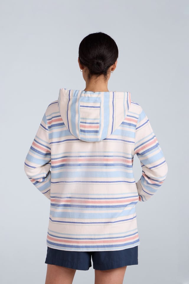 Animal Animal Women's 'Lila' Cotton Beach Hoodie Casual Adjustable Lightweight Sweatshirt in Coral - 3