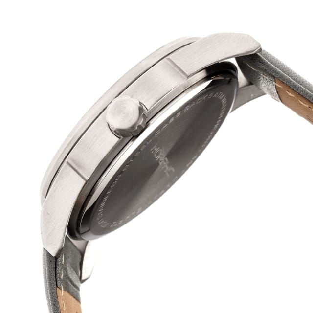 Morphic Morphic Men's M63 Series Leather-Band Watch w/Date in Grey - 3