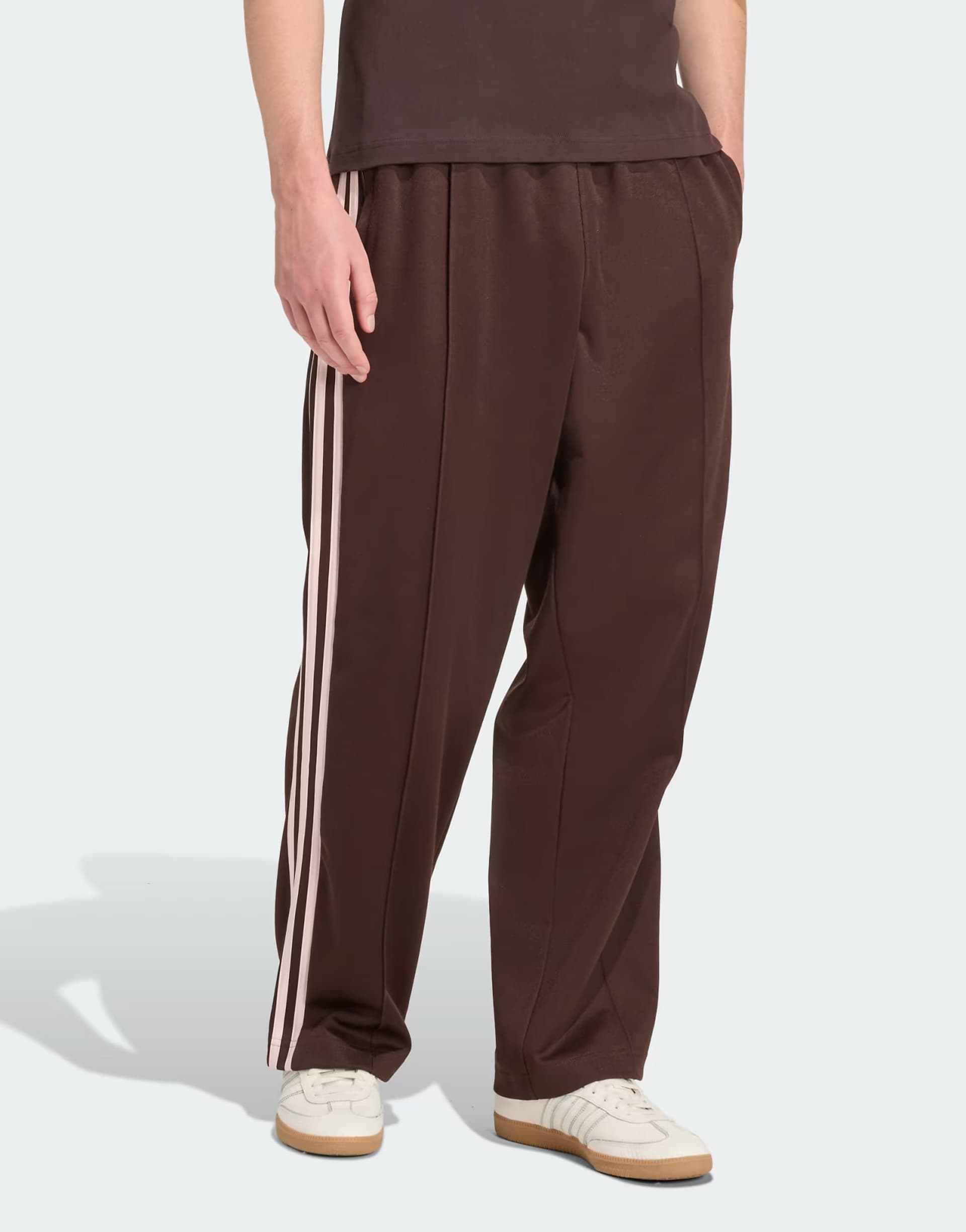 ASOS adidas Originals Baggy track pants in aurora coffee