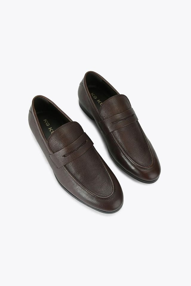 KG Kurt Geiger KG Kurt Geiger Men's 'Freddy' Leather Shoes in Dark Brown - 2