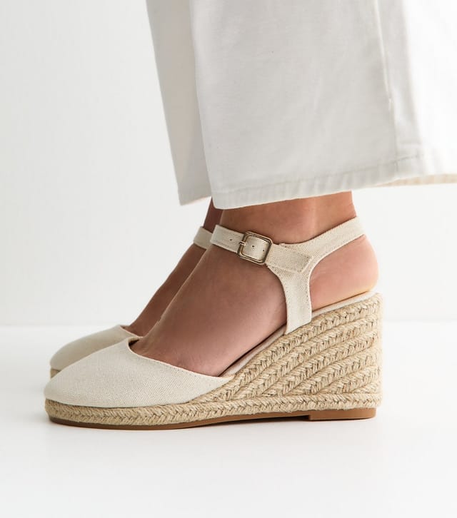 New Look Women's Off White Espadrille Wedges New Look - 2