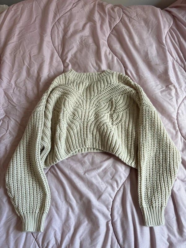 Topshop Cropped knitted jumper