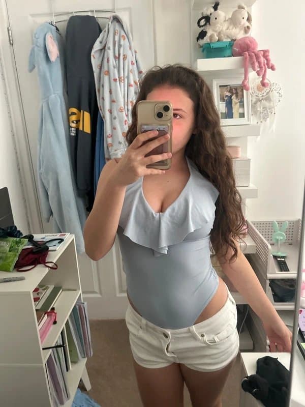 Bershka light blue bodysuit bershka XS