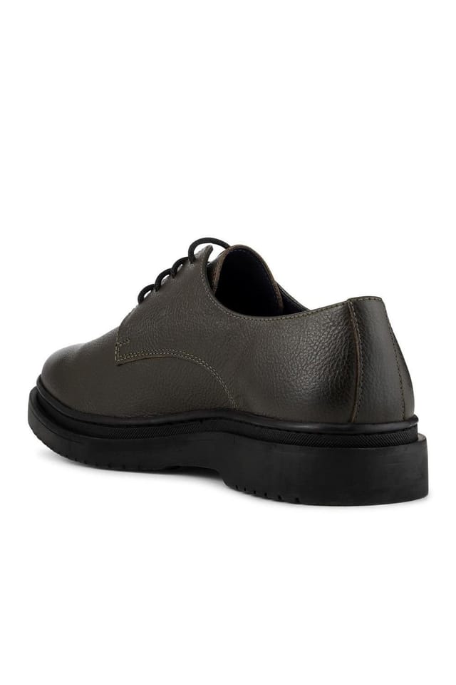 Jones Bootmaker Jones Bootmaker Men's Jameson All-Leather Smart Lace Up Shoes in Khaki - 3