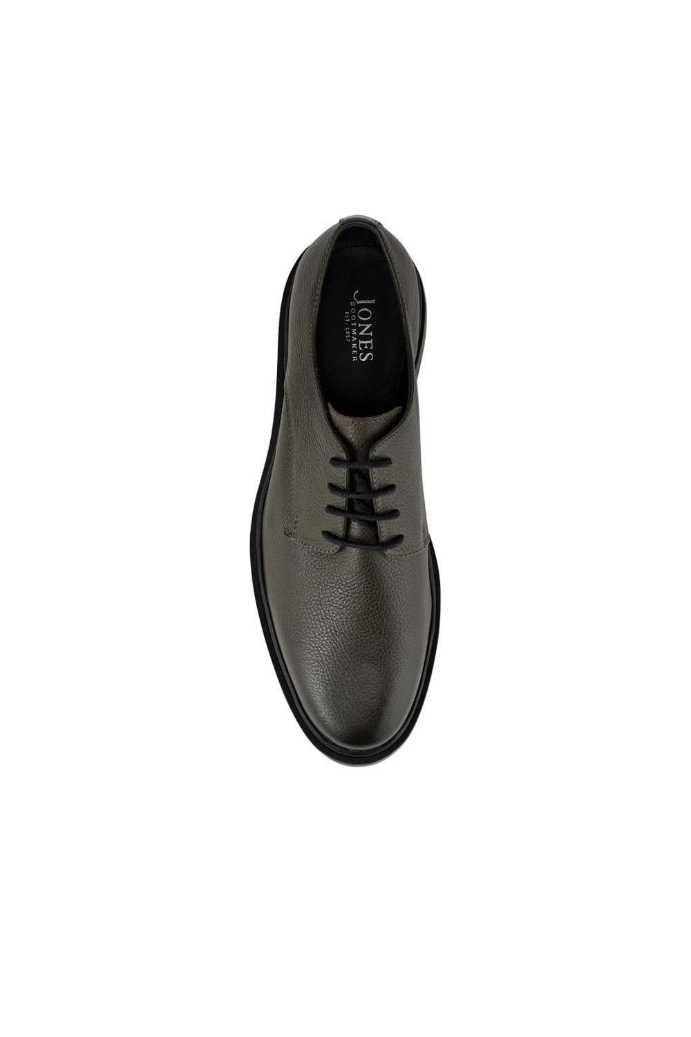 Jones Bootmaker Jones Bootmaker Men's Jameson All-Leather Smart Lace Up Shoes in Khaki - 4