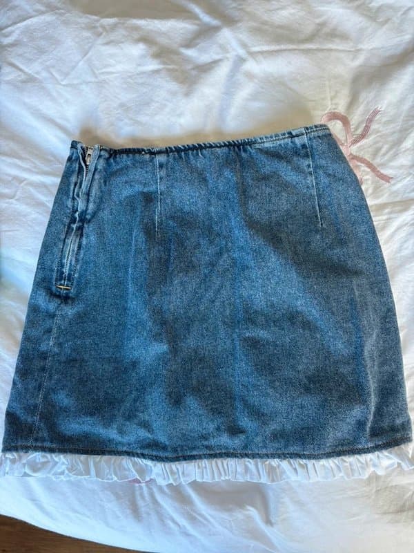 ASOS ASOS luxe denim corsage mini skirt