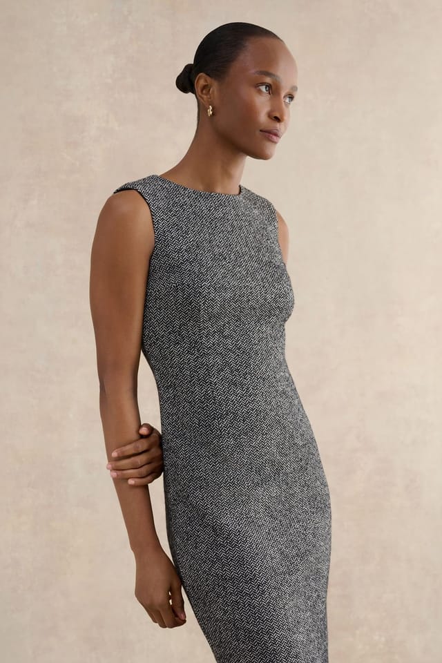 Hobbs London Hobbs London Women's Marlyn Sleeveless Midi Dress in Charcoal - 3