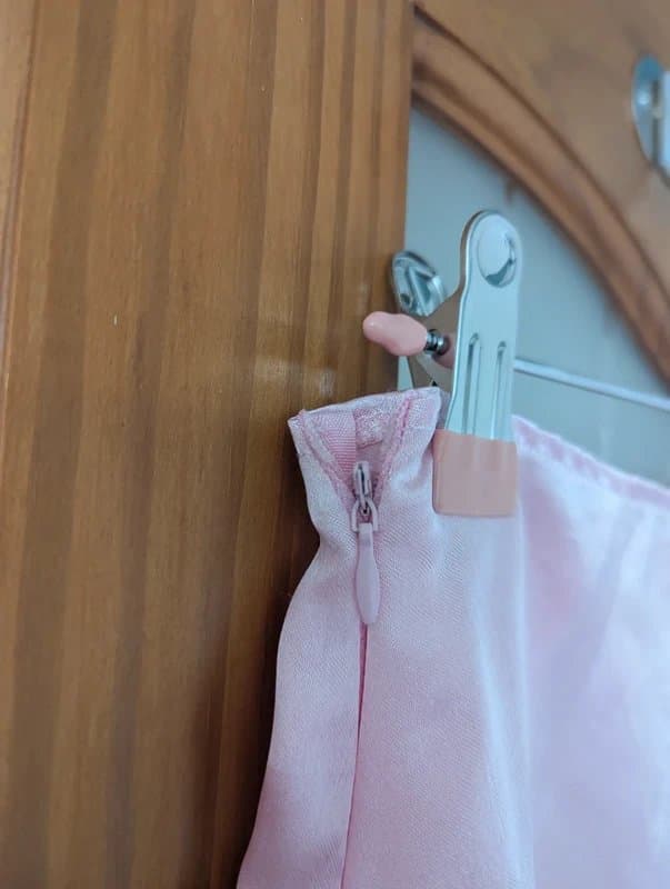 Pea Street Boutique Pea Street Boutique/ASOS Marketplace pink satin custom midi skirt with slit UK10