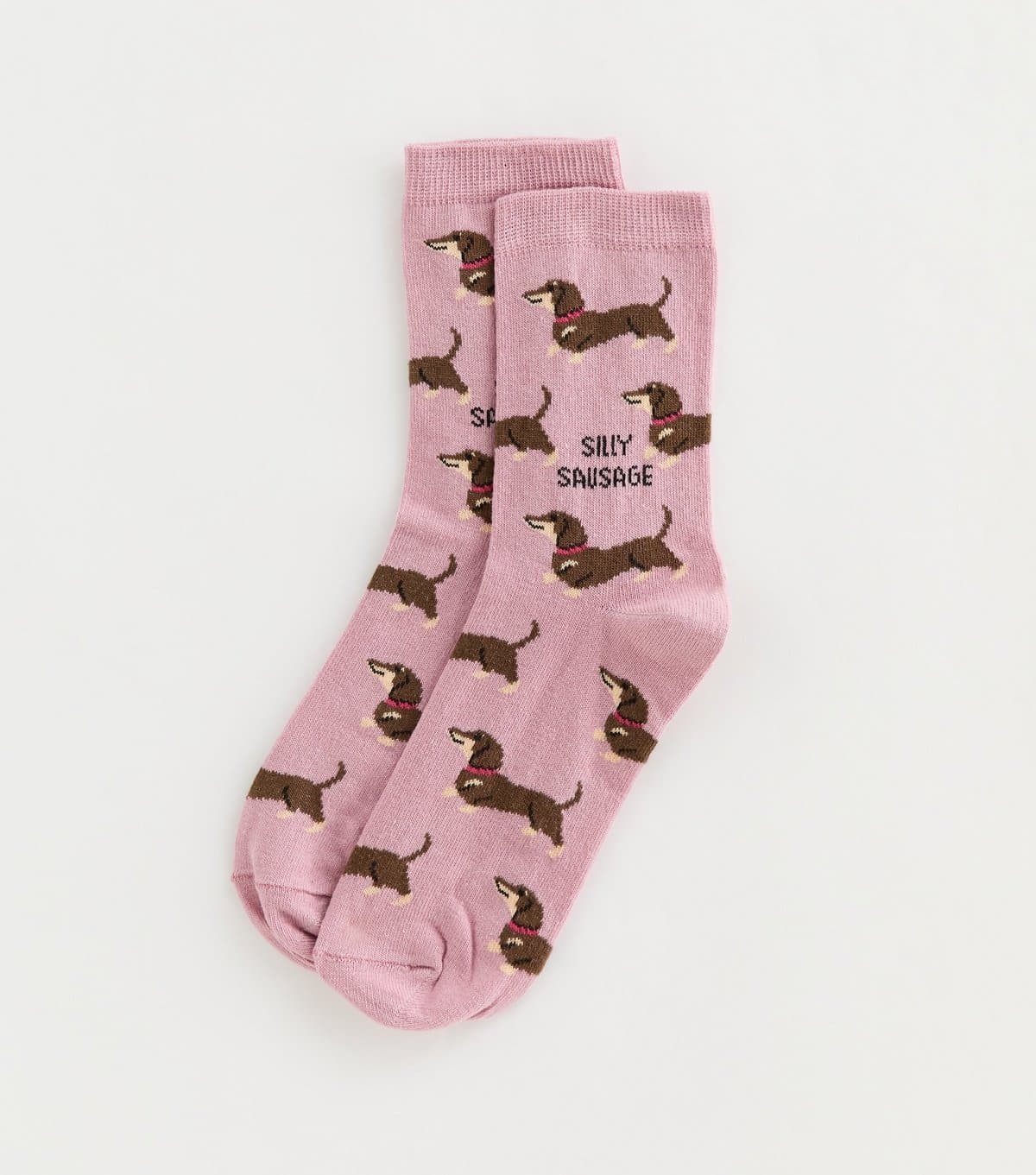 New Look Light Pink Silly Sausage Socks New Look