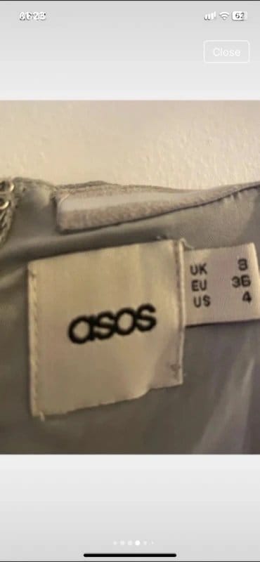 ASOS Grey Chiffon Long Floaty Maxi Dress Sz 8