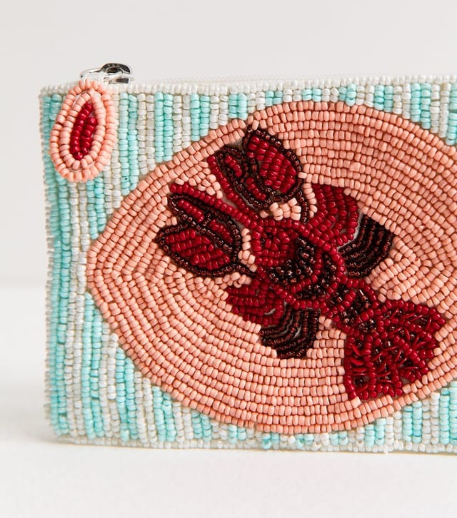 New Look Blue Beaded Lobster Zip Purse New Look - 2