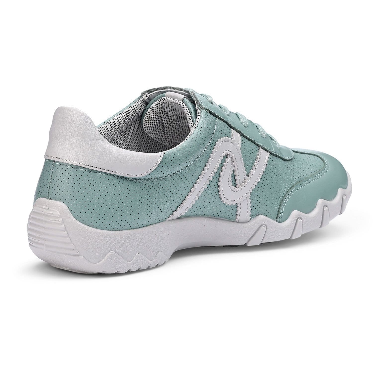 Hotter Hotter Women's 'Marianne' Leather Trainers in Duck Egg Blue - 4