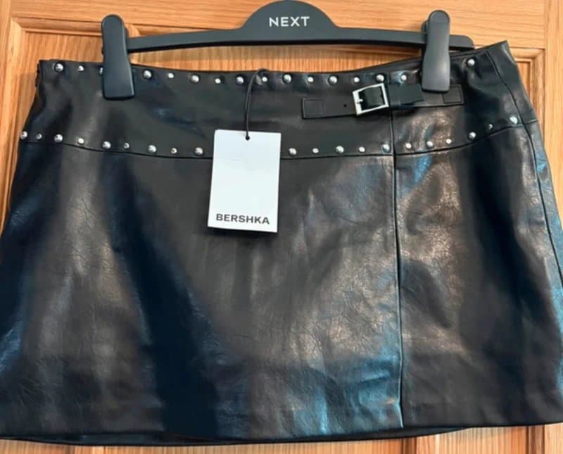 Bershka Leather skort size uk12/L