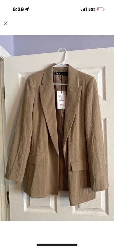 Zara Zara Women’s Blazer With Rolled-Up Sleeves