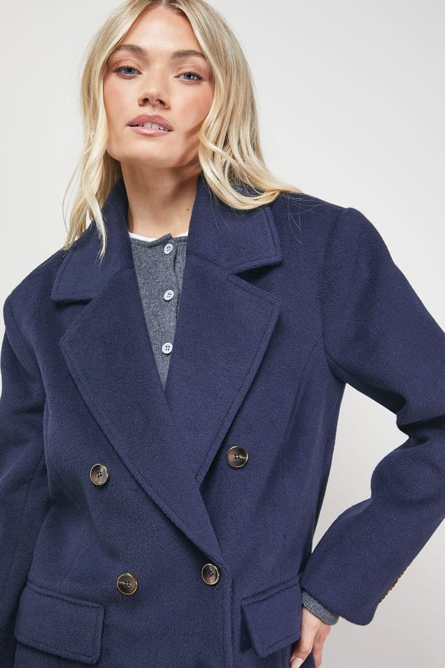 Oasis Oasis Women's Maxi Tailored Coat in Navy - 3