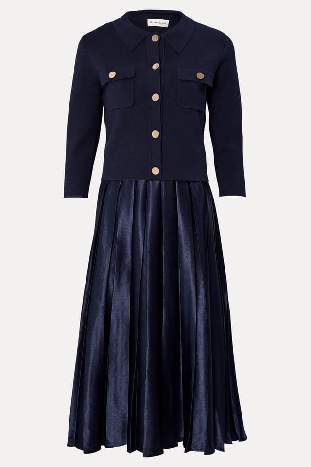 Phase Eight Phase Eight Women's Penny Knit Midi Dress in Dark Navy - 2