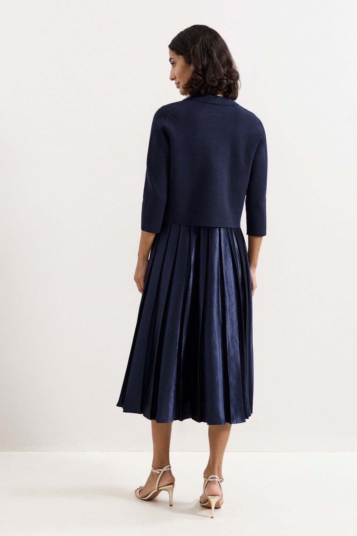 Phase Eight Phase Eight Women's Penny Knit Midi Dress in Dark Navy - 4