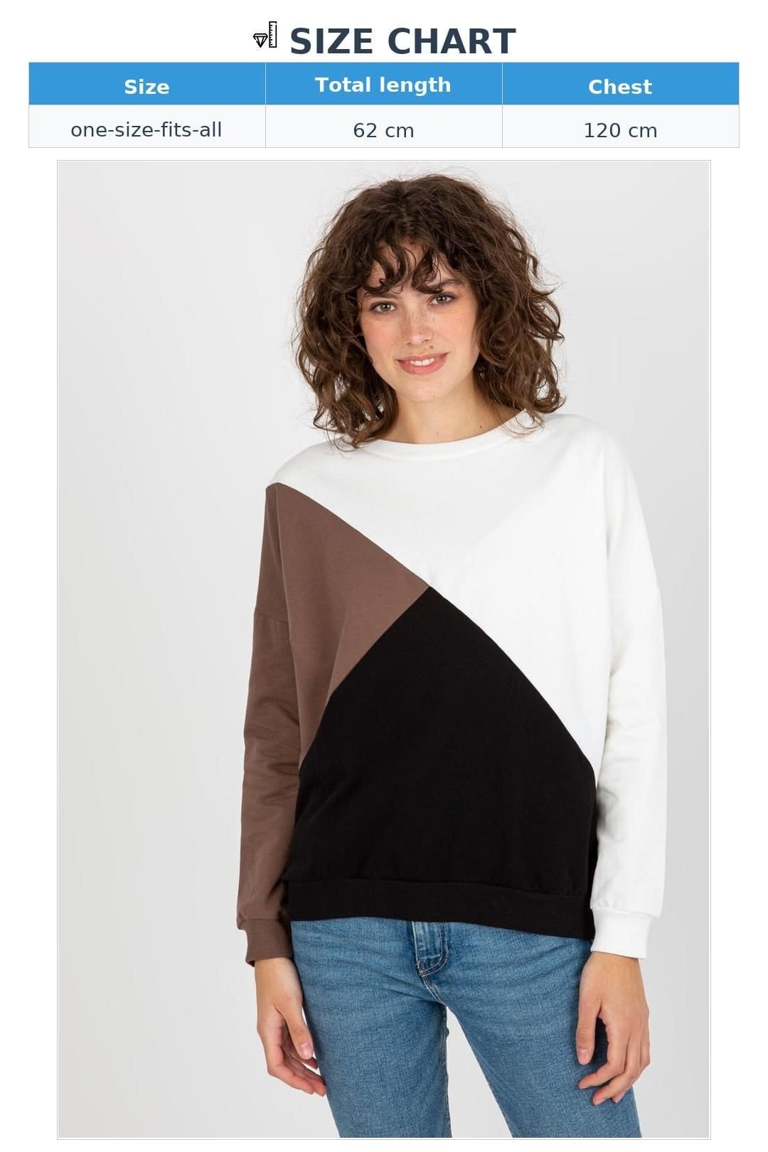 Love Lace Love Lace Women's Tricolor Long Sleeve Crew Sweatshirt in Black - 4