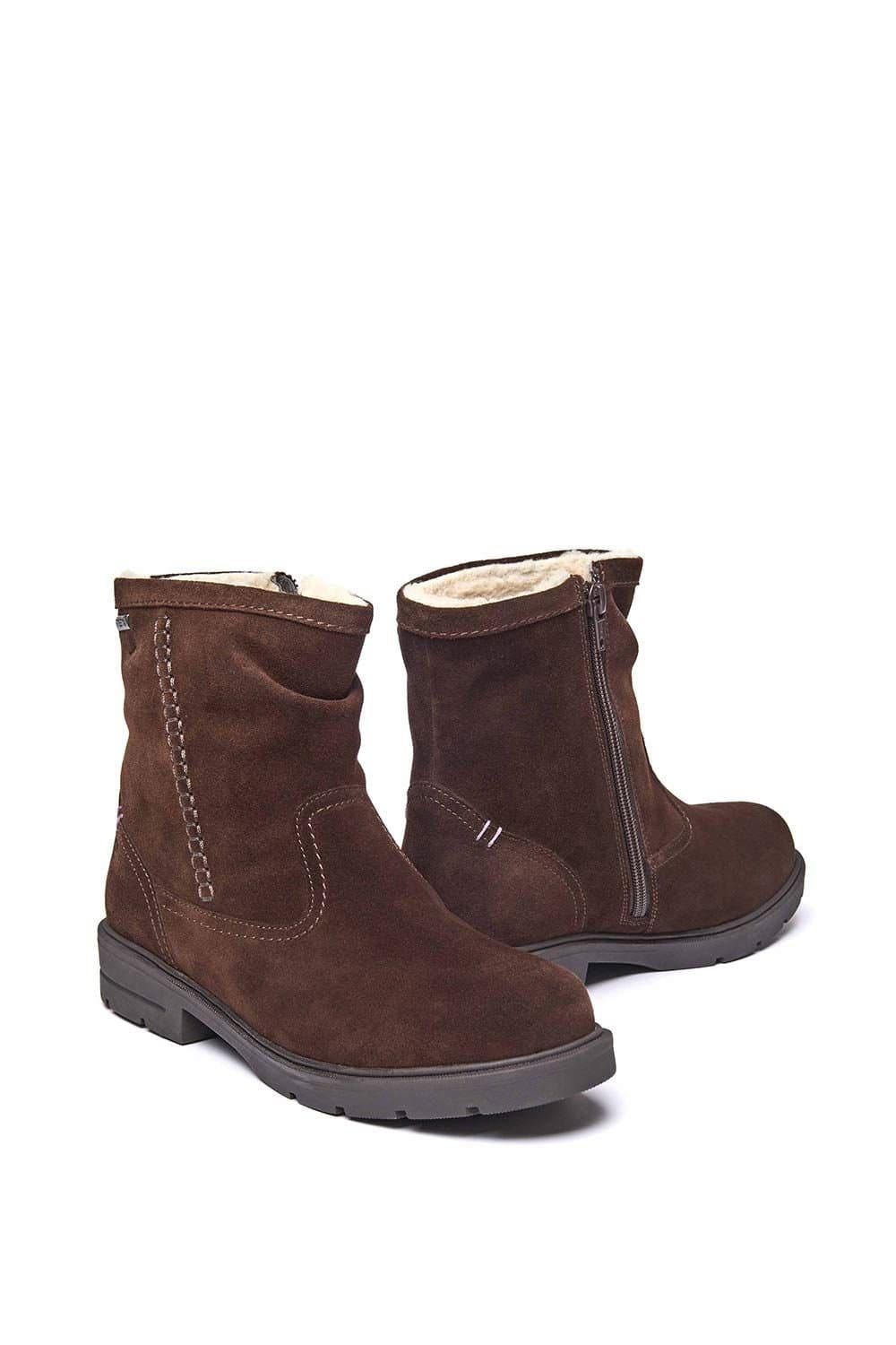 Moshulu Moshulu Women's 'Esker' Ruched Ankle Boots in Brown