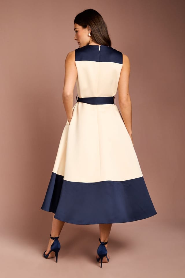 Coast Coast Women's Mono Colour Block Belted Midi Dress - 3