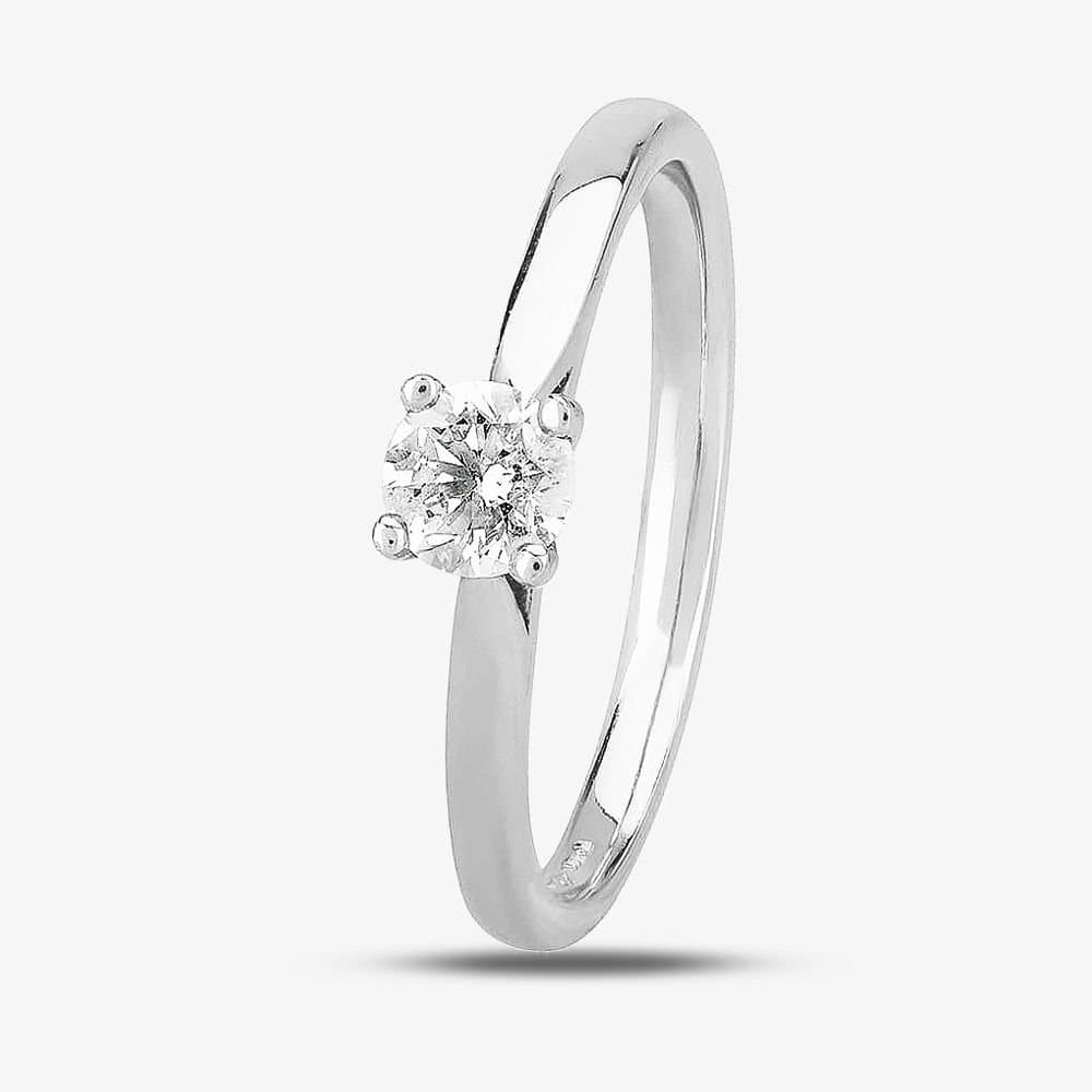 1888 collection 1888 collection Women's Platinum 0.33ct Brilliant-Cut Classic Diamond Ring in Silver
