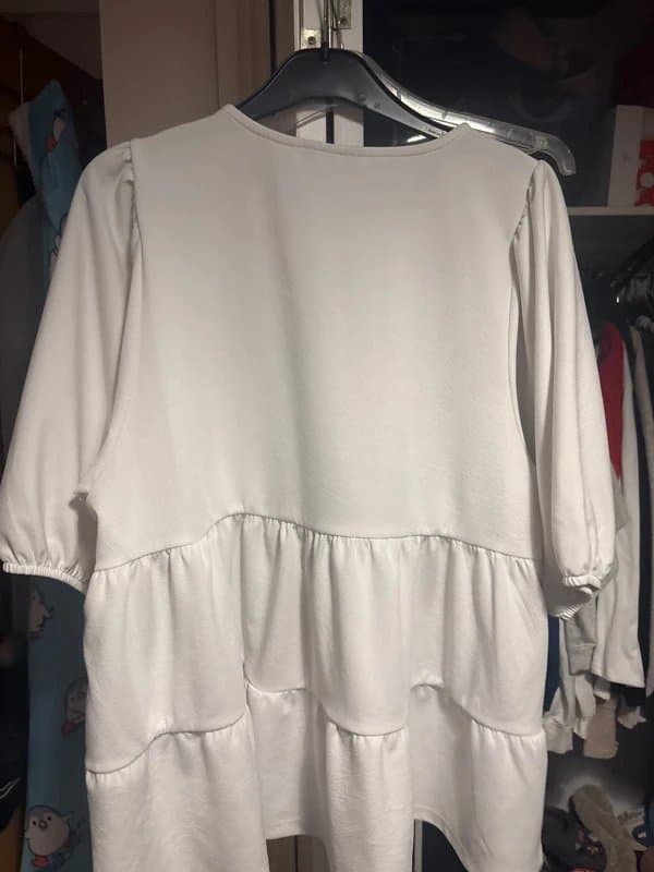 ASOS White peplum top