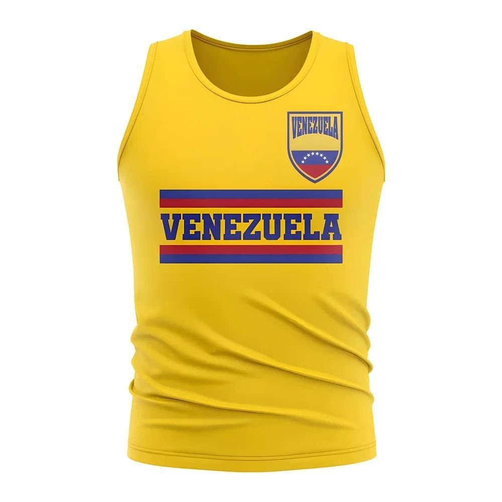 Venezuela Venezuela Men's Mens Core Football Country Sleeveless Tee in Yellow