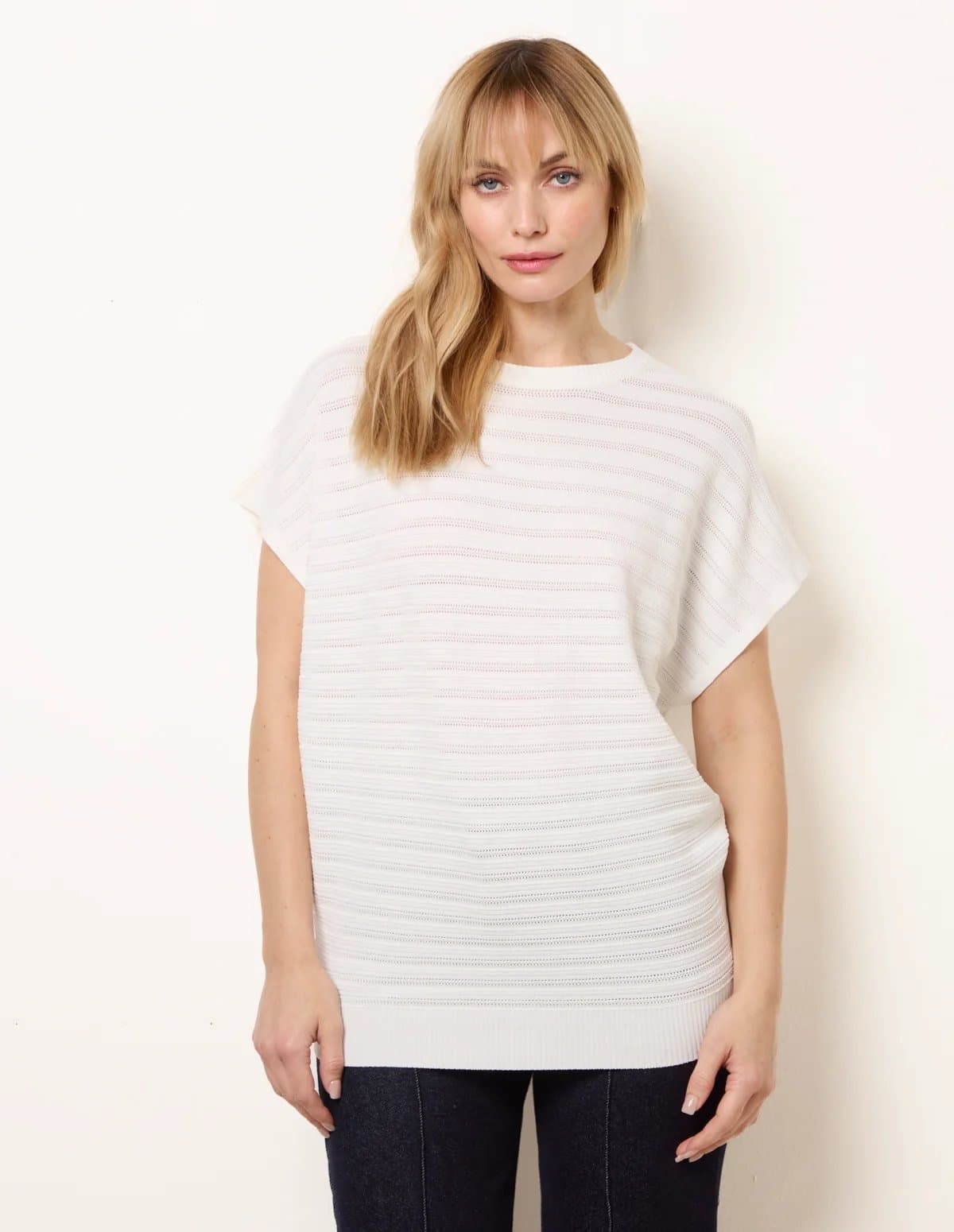 Blue Vanilla Textured Sleeveless Knit Top