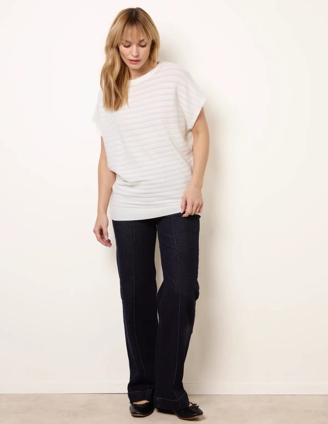 Blue Vanilla Textured Sleeveless Knit Top - 2