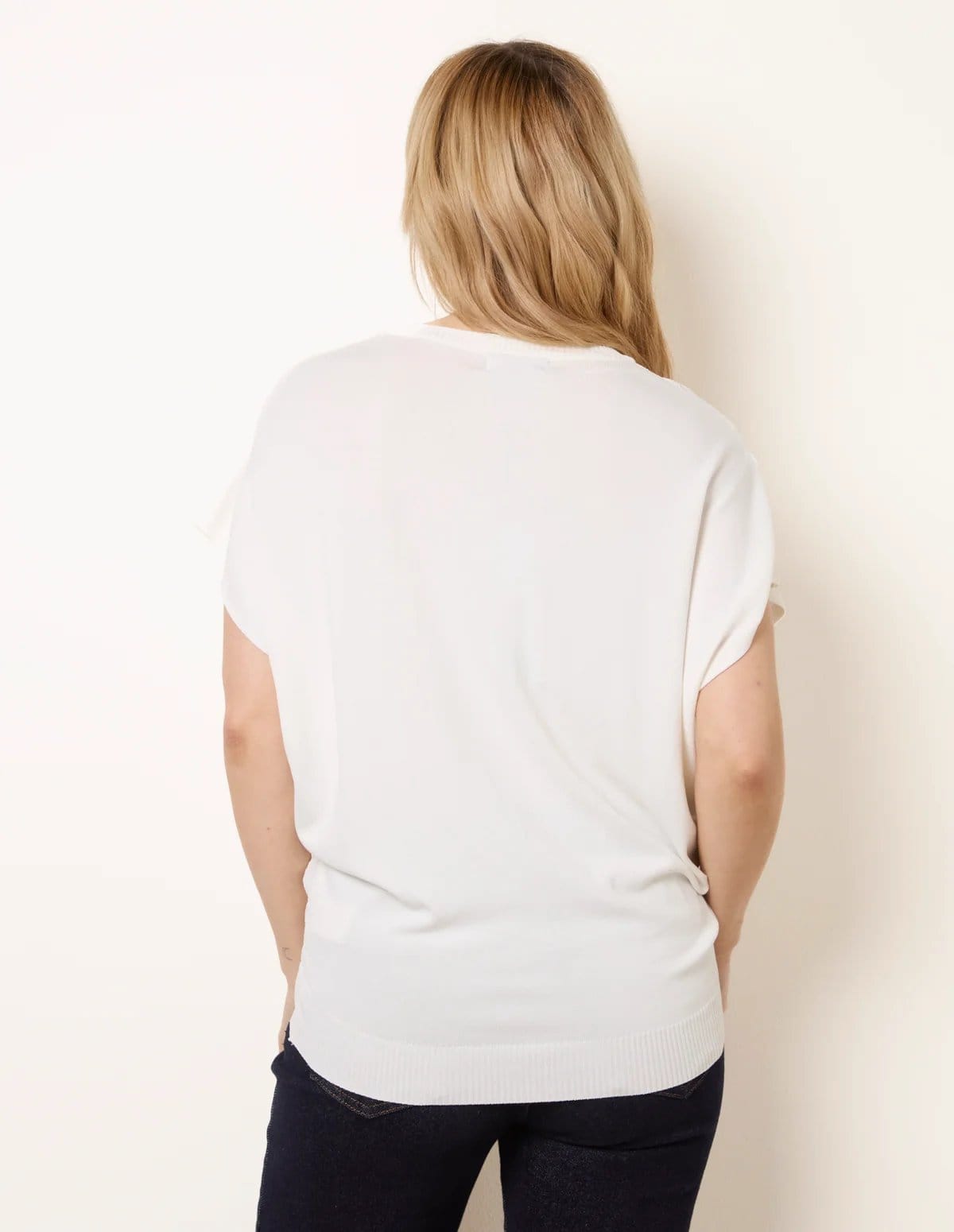 Blue Vanilla Textured Sleeveless Knit Top - 4