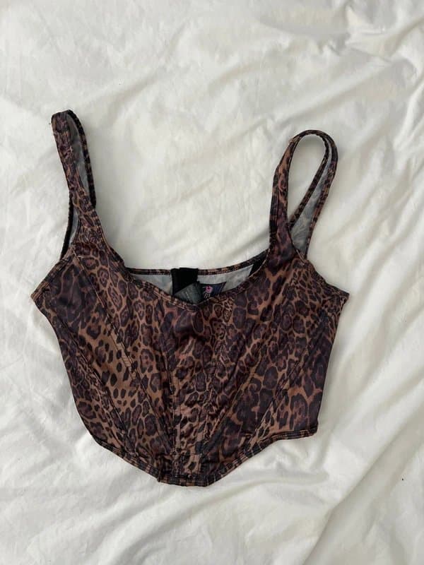 ASOS Leopard print corset top