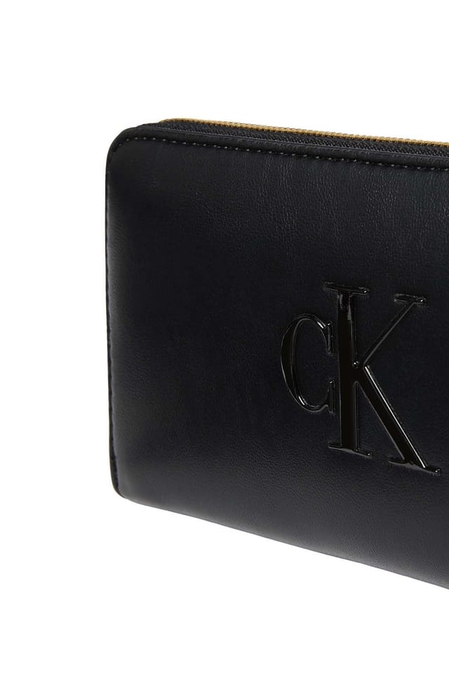 Calvin Klein Calvin Klein Women's Bold Long Zip Around Black - 2