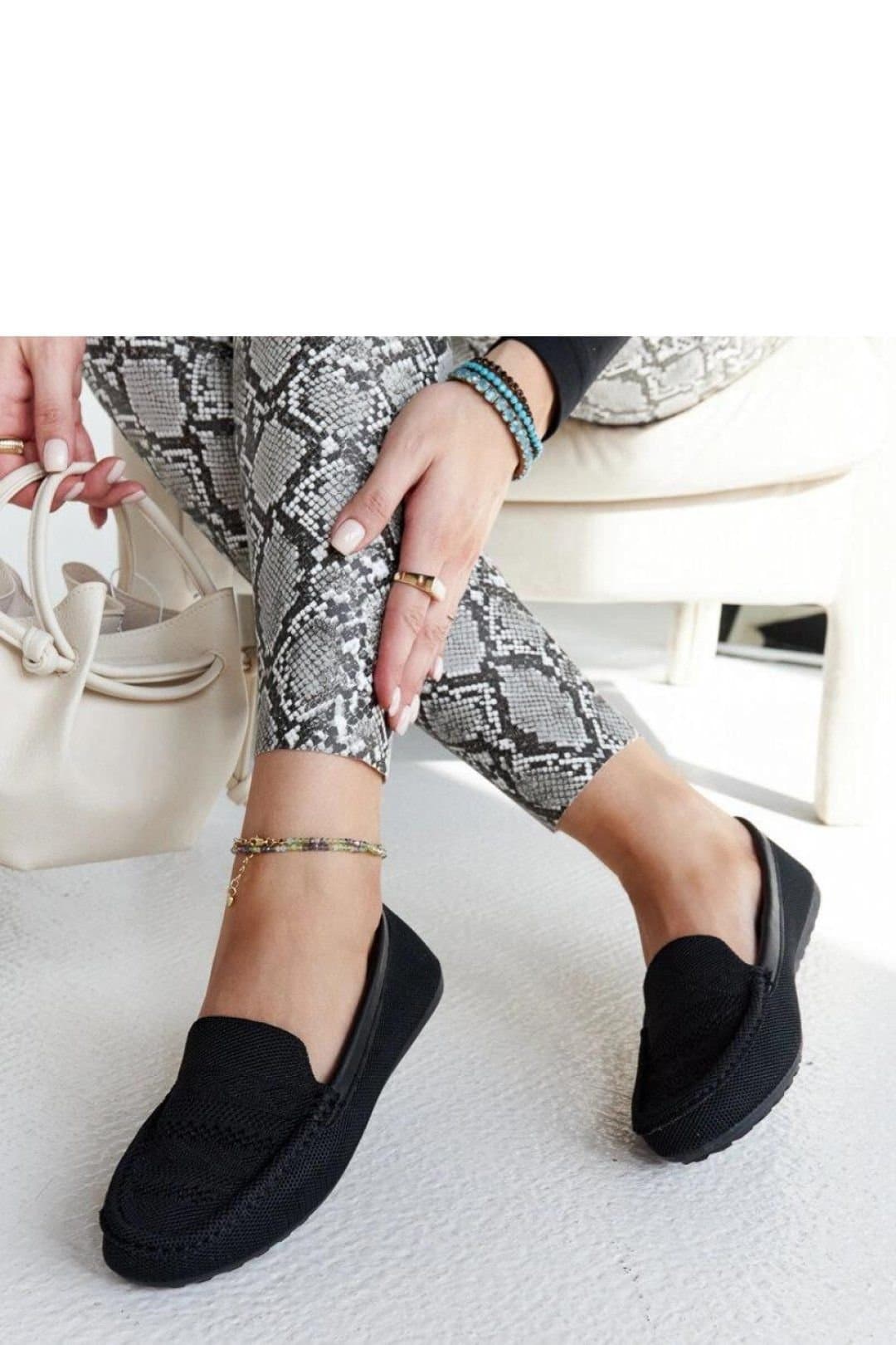 Love Lace Love Lace Women's Summer Fabric Slip On Moccasins with Flat Sole & Soft Toe in Black