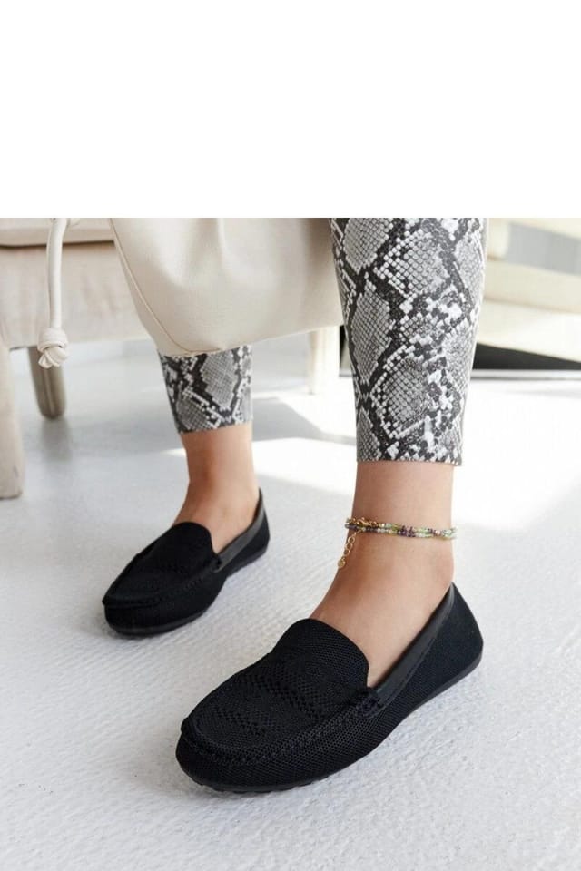 Love Lace Love Lace Women's Summer Fabric Slip On Moccasins with Flat Sole & Soft Toe in Black - 3