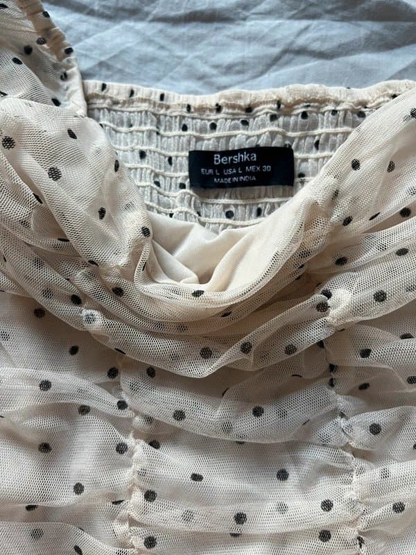 Bershka polka dot chiffon blouse
