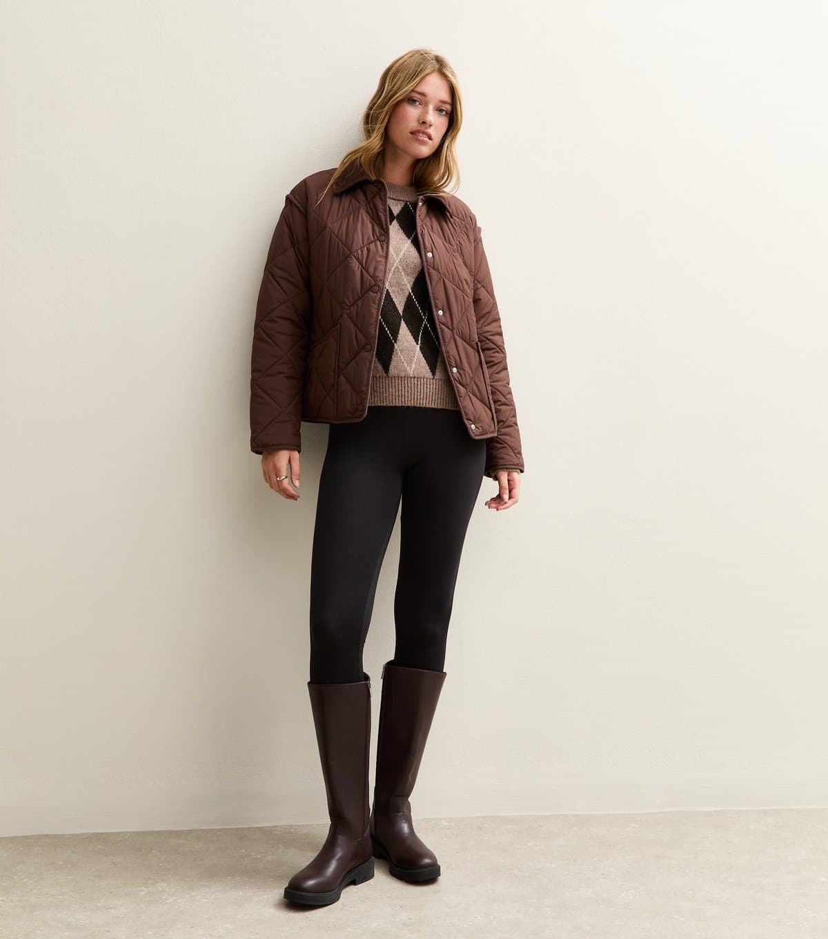 New Look New Look Black High Waist Stretch Cotton Leggings