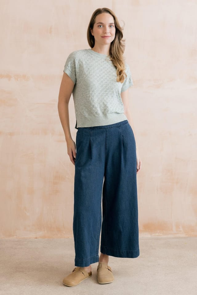 Lily & Me Lily & Me Women's Lola Pointelle Knit Top in Olive - 3