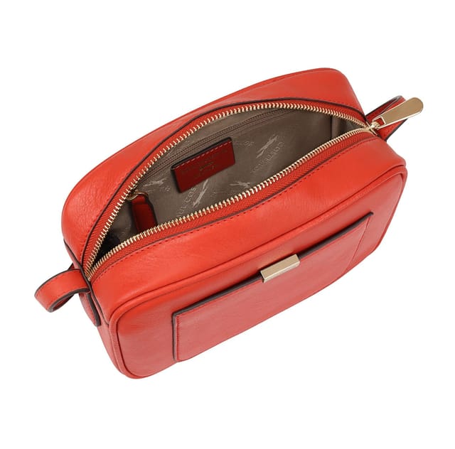 Paul Costelloe Paul Costelloe Women's Sazava Leather Cross Body Bag in Red - 2